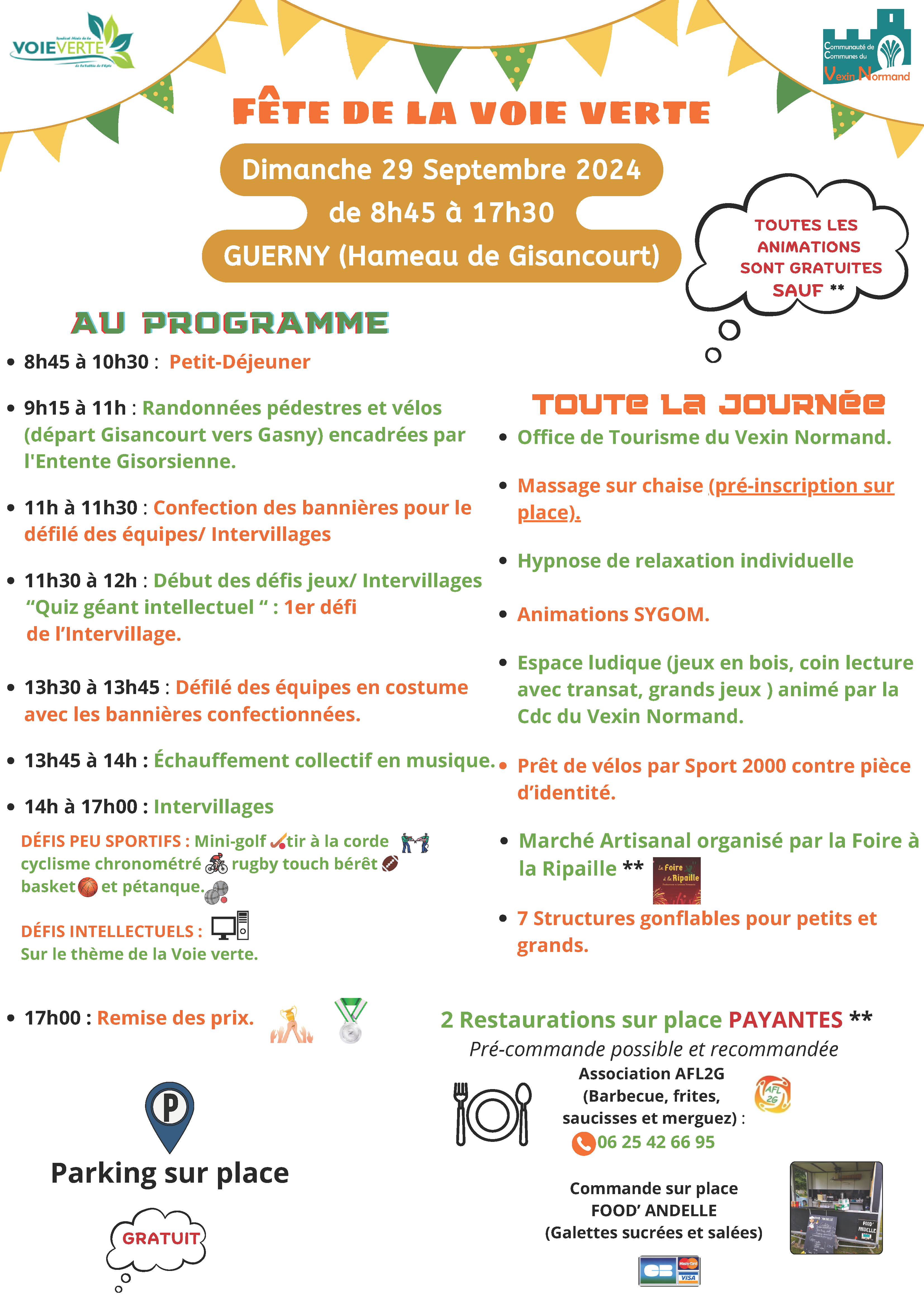 Programme Fête de la Voie Verte maj le 10 09 2024